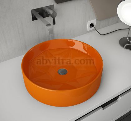 Оранжева мивка тип купа Diamante 