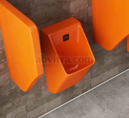 Писоар с вградена фотоклетка Square - Оранжев