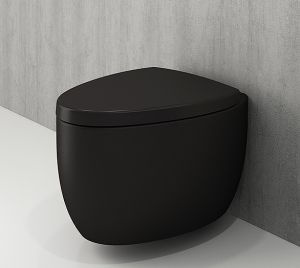 Черна конзолна тоалетна чиния Etna - Черен мат 
