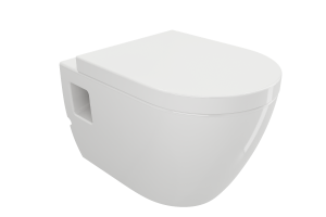 Конзолна тоалетна чиния Parma с биде - Бял гланц 
