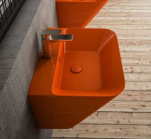 Оранжева мивка моноблок Moena