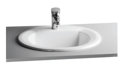 Овална мивка за вграждане над плот за баня Arkitekt