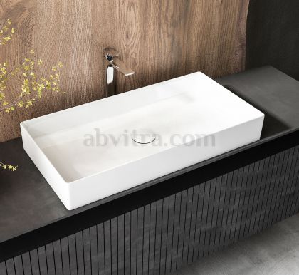 Тънкостенна мивка за плот Balance - Бял гланц 