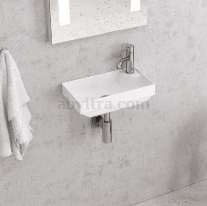 Малка мивка за баня и тоалетна Lithos Right