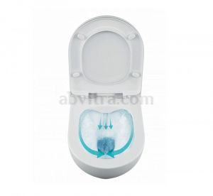 Синя конзолна тоалетна чиния без ръб Adda  - Небесносин 