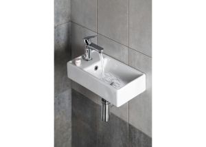 Малка мивка за баня и тоалетна Minos Left