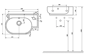 Малка мивка за баня и тоалетна MINI - White 