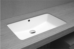 Правоъгълна мивка за вграждане под плот за баня Star